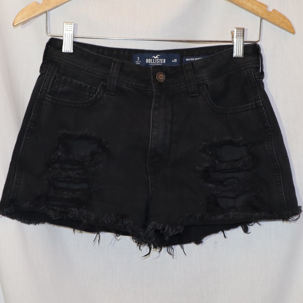 Black Ripped Hollister Shorts